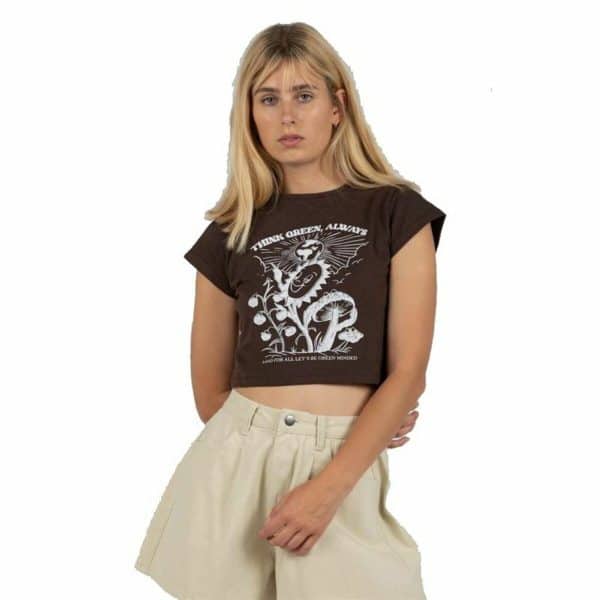 Women’s Short Sleeve T-Shirt 24COLOURS Casual Brown/38 - Image 3