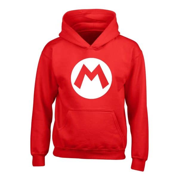 Unisex Hoodie Super Mario Badge Red/12-13 Years - Image 2