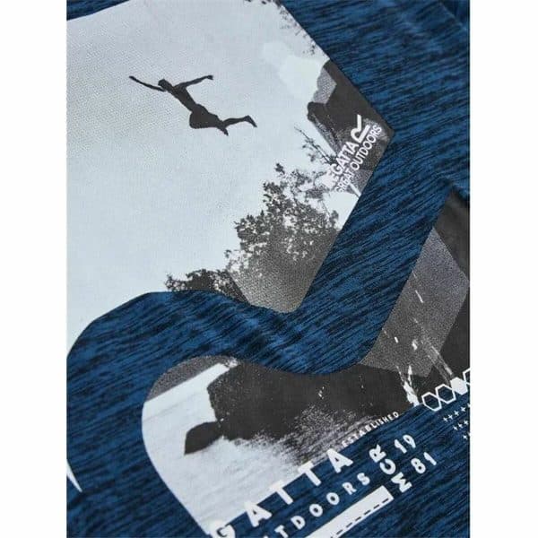 Children’s Short Sleeve T-Shirt Regatta Alvarado VII Bluewingmarl Blue/11-12 Years - Image 3