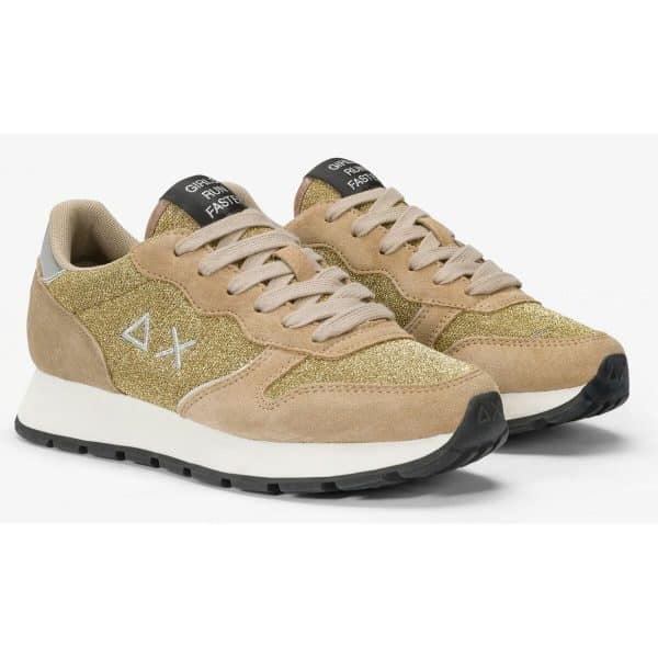 Women's casual trainers SUN68 ALLY GLITTER TEXTILE Z44204 Brown/36 - Image 4