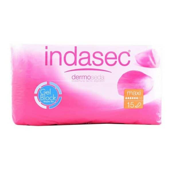 Incontinence Sanitary Pad Discreet Maxi Indasec (Parapharmacy)/15 Units