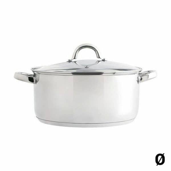 Casserole with glass lid Quid Ottawa Stainless steel/22 cm - Image 2