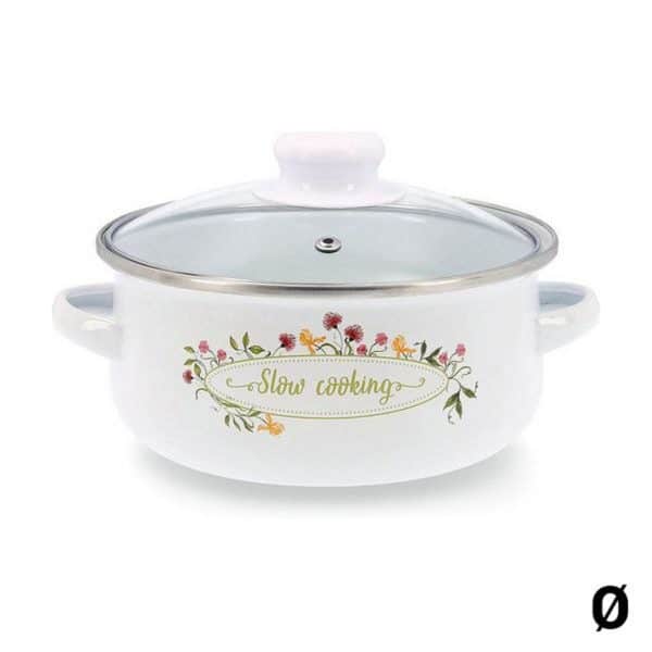 Casserole with glass lid Quid Memory Enamelled Steel/22 cm - Image 2