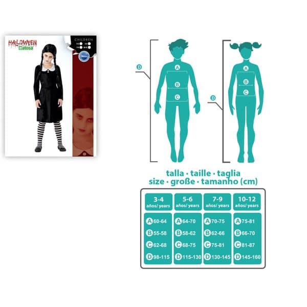 Costume for Children Black Ghost Girl/10-12 Years - Image 4