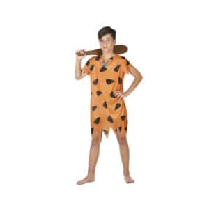 Costume for Children Caveman Orange (1 Pc)/10-12 Years
