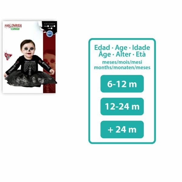Costume for Children Black Skeleton/12-24 Months - Image 4