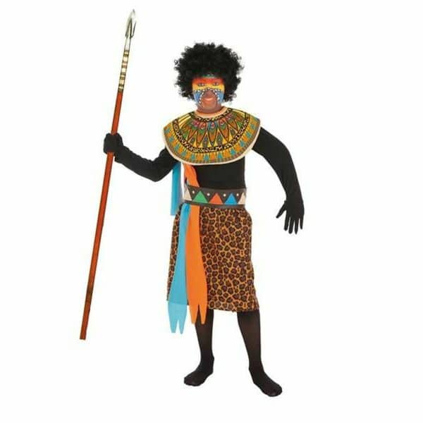 Costume for Children African Man (4 Pieces)/11-13 Years - Image 2