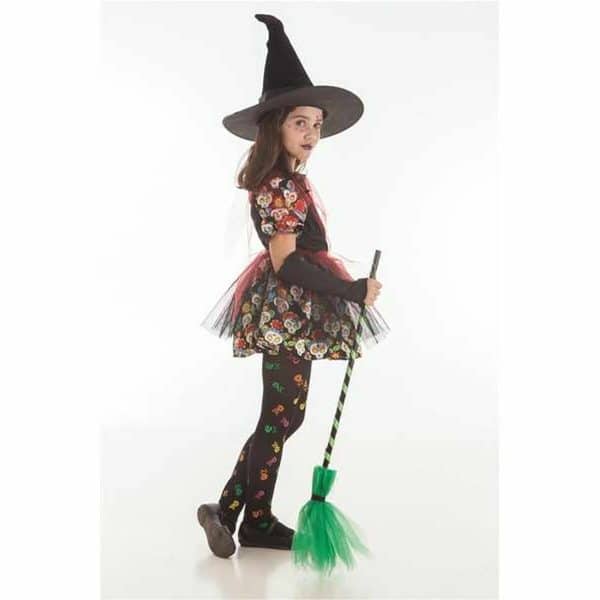 Costume for Children Skull Witch 5 Pieces Black/3-5 Years - Image 3