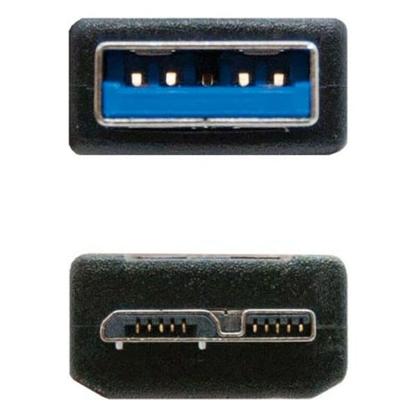 USB 3.0 A to Micro USB B Cable NANOCABLE 10.01.110-BK/2 m - Image 4