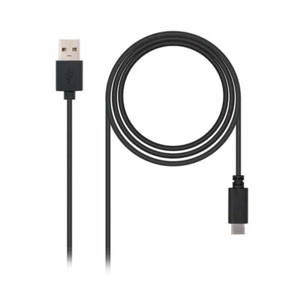 USB A to USB C Cable NANOCABLE 10.01.210 Black/2 m - Image 2