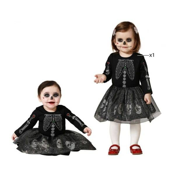 Costume for Children Black Skeleton/12-24 Months